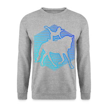 Equestrian gymnastics, acrobatics on horseback - Unisex Sweatshirt - salt & pepper - Front - Alina (178cm) & Michal (187cm)