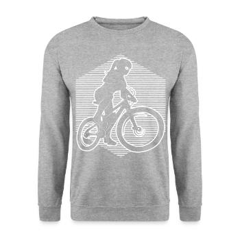 Vététistes Hommes Cyclisme Cyclisme Cyclisme - Sweat-shirt Unisexe - gris chiné - Devant - Alina (178cm) & Michal (187cm)