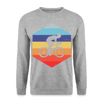 Vélo de route Vélo de route Vélo de route Vélo de route - Sweat-shirt Unisexe - gris chiné - Devant - Alina (178cm) & Michal (187cm)