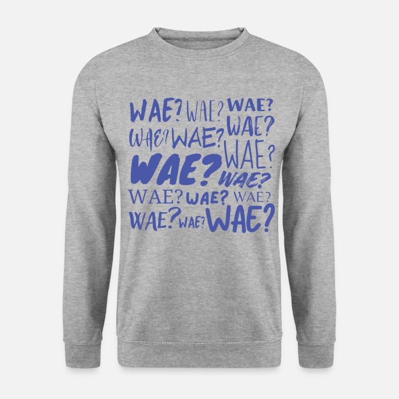 Wae? - Unisex Pullover - Weißgrau meliert