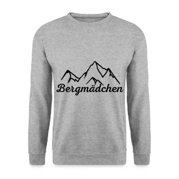 Bergmädchen - Unisex Pullover - Weißgrau meliert - Vorne - Alina (178cm) & Michal (187cm)