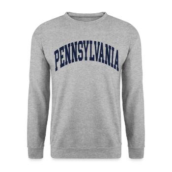 Pennsylvania - Unisex Sweatshirt - salt & pepper - Front - Alina (178cm) & Michal (187cm)