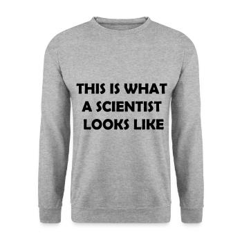 Voici à quoi ressemble un scientifique - Sweat-shirt Unisexe - gris chiné - Devant - Alina (178cm) & Michal (187cm)