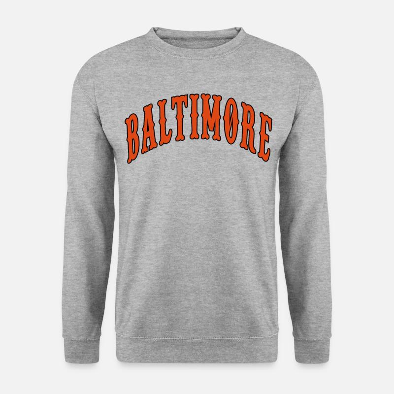 Baltimore - Unisex Pullover - Weißgrau meliert