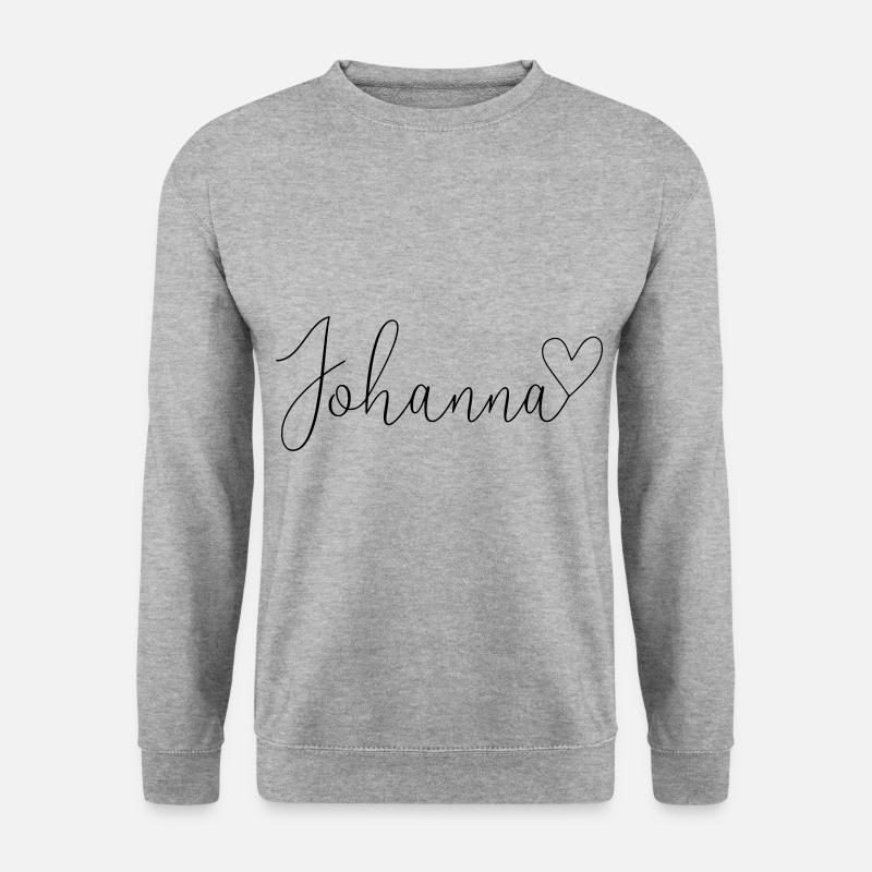 Johanna Name Vorname Mädchen - Unisex Pullover - Weißgrau meliert