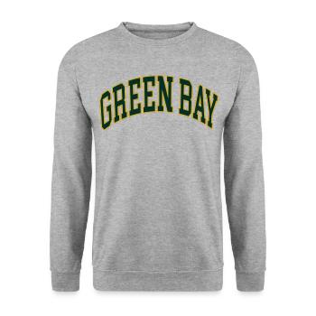 Green Bay - Unisex Pullover - Weißgrau meliert - Vorne - Alina (178cm) & Michal (187cm)