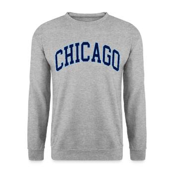 Chicago - Unisex Sweatshirt - salt & pepper - Front - Alina (178cm) & Michal (187cm)