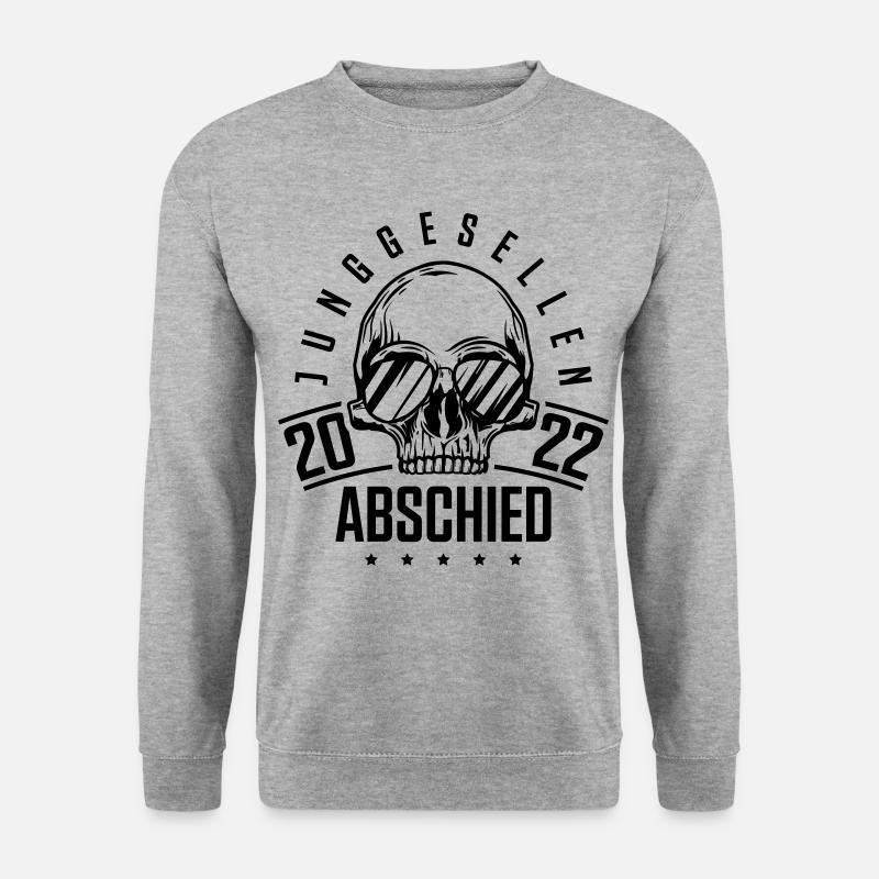 junggesellenabschied 2022 skelett - Unisex Pullover - Weißgrau meliert