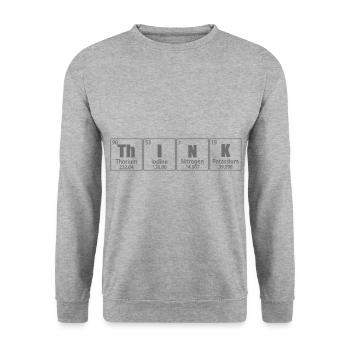 Denken - Elemente des Periodensystems - Unisex Pullover - Weißgrau meliert - Vorne - Alina (178cm) & Michal (187cm)
