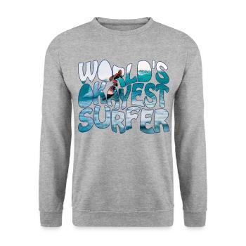 Le surfeur le plus correct du monde - Sweat-shirt Unisexe - gris chiné - Devant - Alina (178cm) & Michal (187cm)