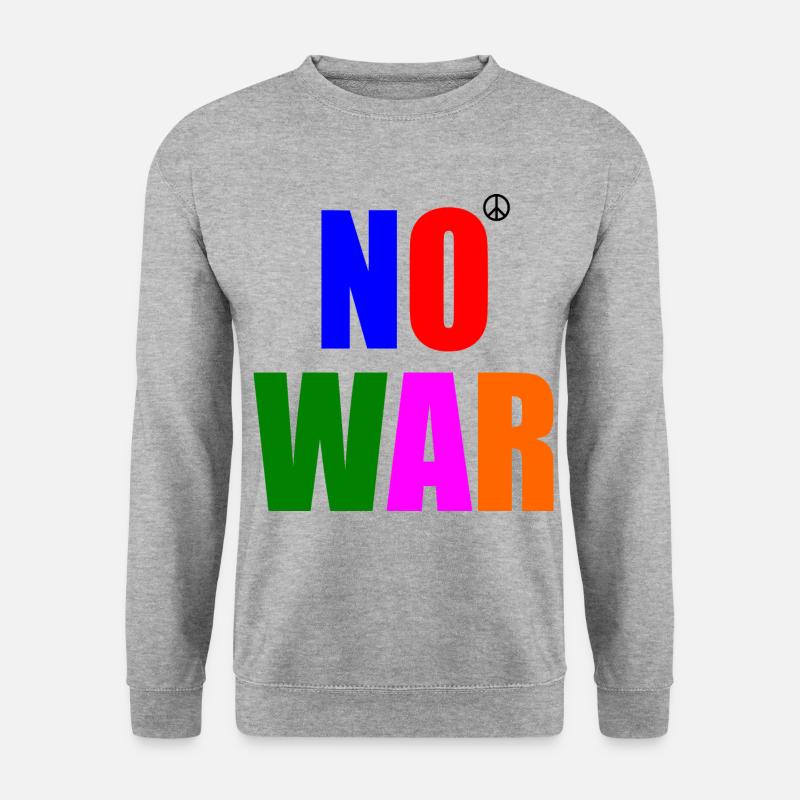 No war - Unisex Pullover - Weißgrau meliert