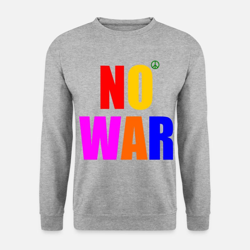 No war - Unisex Pullover - Weißgrau meliert
