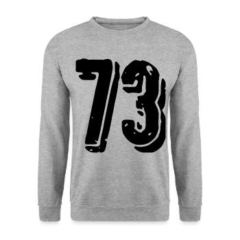 Maillot à 73 numéros - Sweat-shirt Unisexe - gris chiné - Devant - Alina (178cm) & Michal (187cm)