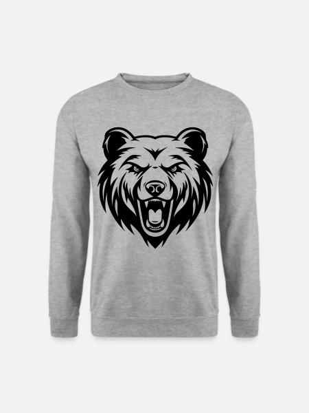 Bear Head - Unisex Sweatshirt - salt & pepper