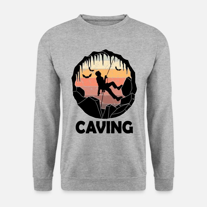 Caving - Cave Explorer Speleology - Unisex Sweatshirt - salt & pepper