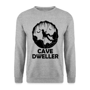 Cave Dweller - Spéléologie - Cave Explorer Spéléologie - Sweat-shirt Unisexe - gris chiné - Devant - Alina (178cm) & Michal (187cm)