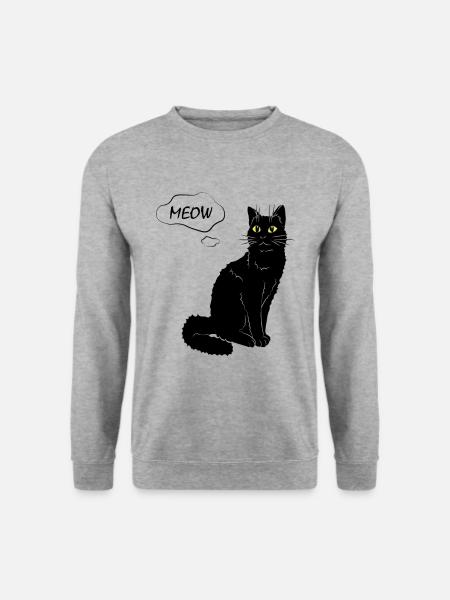 Cute Cat Meow - Unisex Sweatshirt - salt & pepper