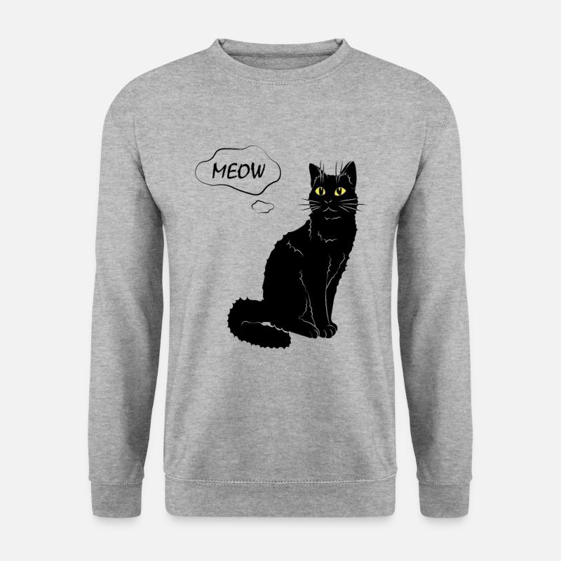 Cute Cat Meow - Unisex Sweatshirt - salt & pepper