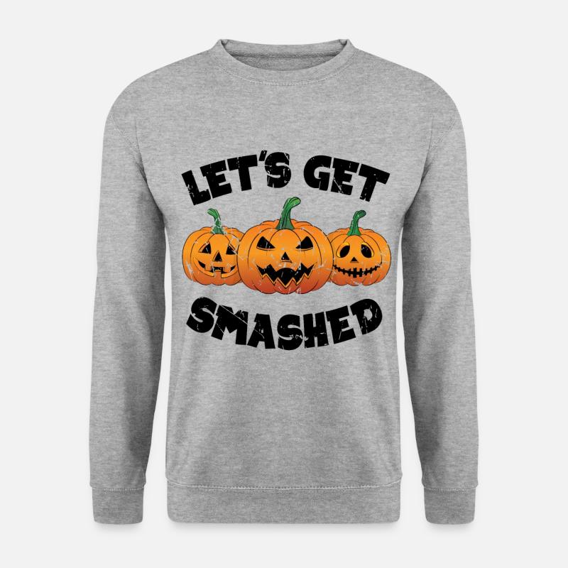 Lass uns Smashed Pumpkin bekommen - Unisex Pullover - Weißgrau meliert