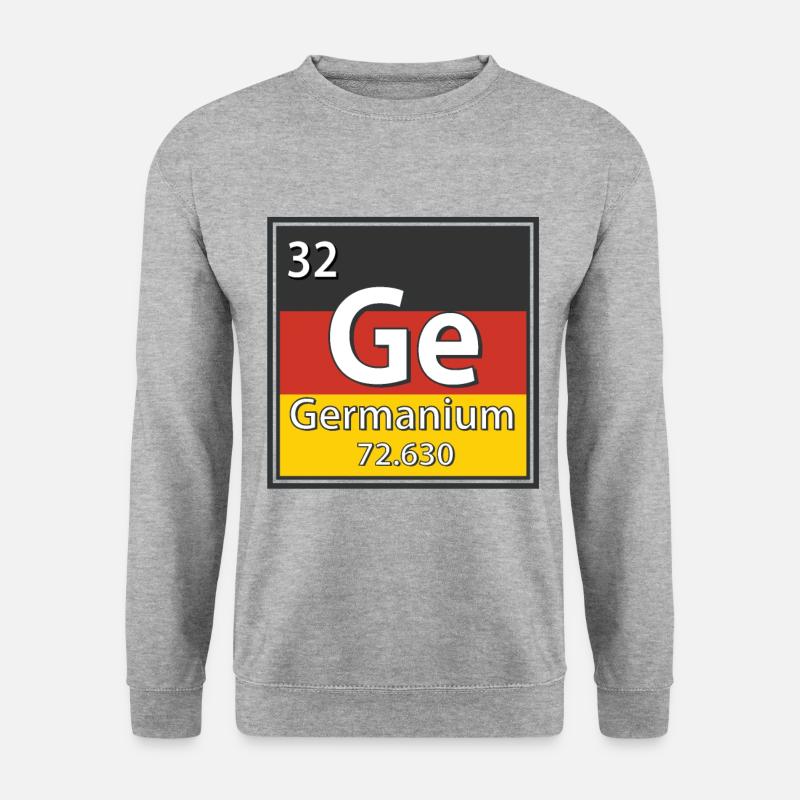 Germanium-Element Periodensystem - Unisex Pullover - Weißgrau meliert