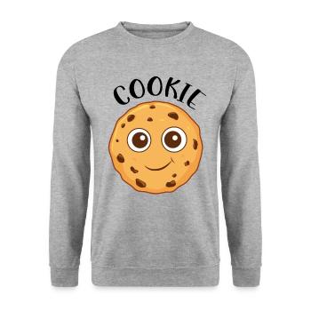Cute Chocolate Chip Cookie - Unisex Sweatshirt - salt & pepper - Front - Alina (178cm) & Michal (187cm)