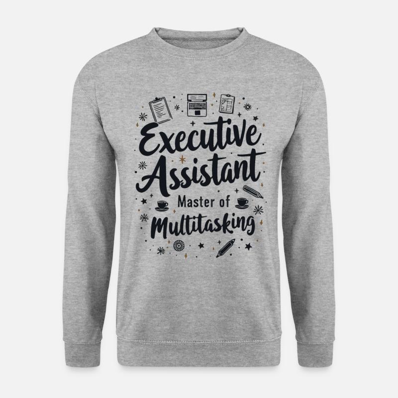 Assistent der Geschäftsführung Multitasking Expert - Unisex Pullover - Weißgrau meliert