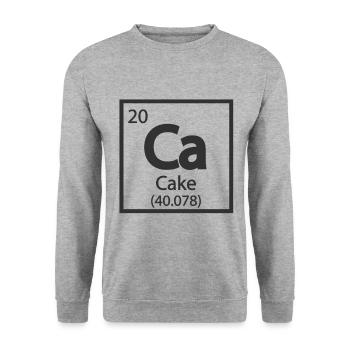 Cake Element Periodic Table - Unisex Sweatshirt - salt & pepper - Front - Alina (178cm) & Michal (187cm)