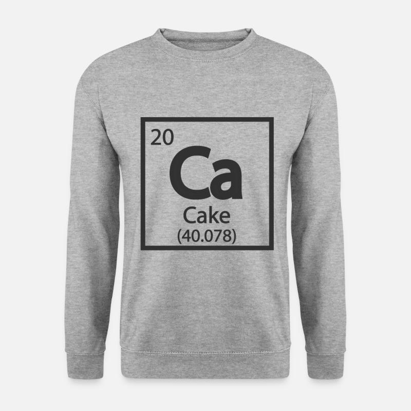 Cake Element Periodensystem - Unisex Pullover - Weißgrau meliert