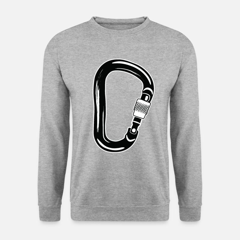 Karabinerhaken - Unisex Pullover - Weißgrau meliert