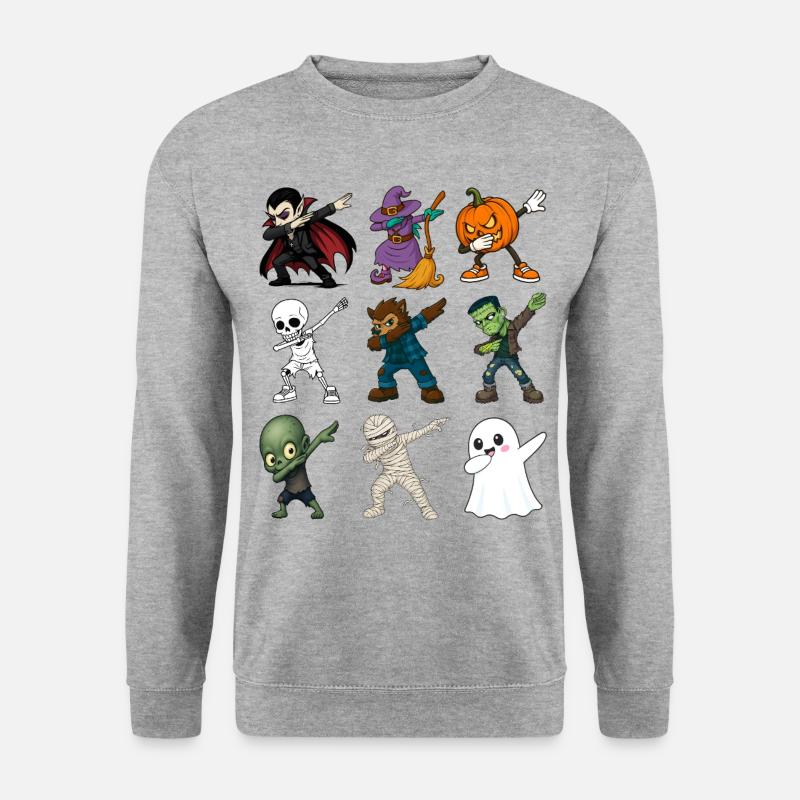 Funny Halloween Characters Dabbing - Unisex Sweatshirt - salt & pepper