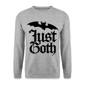 Just Goth - Unisex Pullover - Weißgrau meliert - Vorne - Alina (178cm) & Michal (187cm)