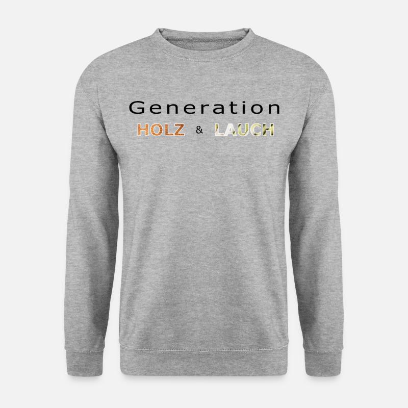 Generation Holz und Lauch - Unisex Pullover - Weißgrau meliert