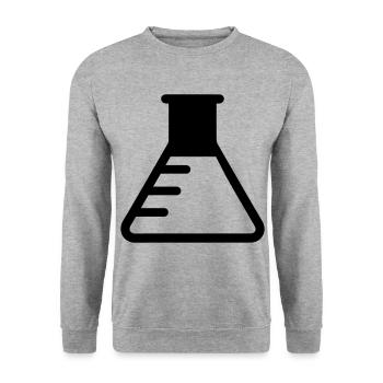 Test tube icon - Unisex Sweatshirt - salt & pepper - Front - Alina (178cm) & Michal (187cm)