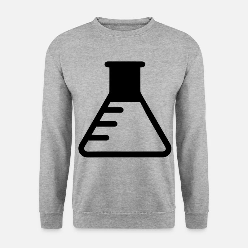 Reagenzglas Icon - Unisex Pullover - Weißgrau meliert