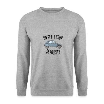 A little bit of Polish? - Unisex Sweatshirt - salt & pepper - Front - Alina (178cm) & Michal (187cm)