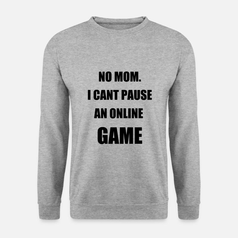Online Game - Unisex Pullover - Weißgrau meliert