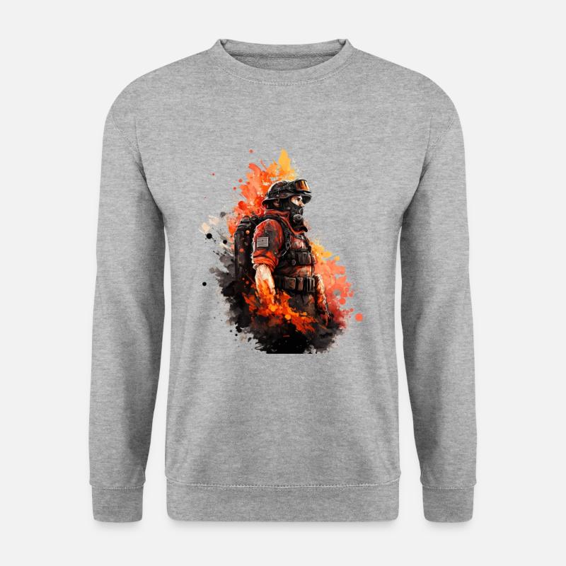 Heroes in Uniform: Fireman - Unisex Sweatshirt - salt & pepper