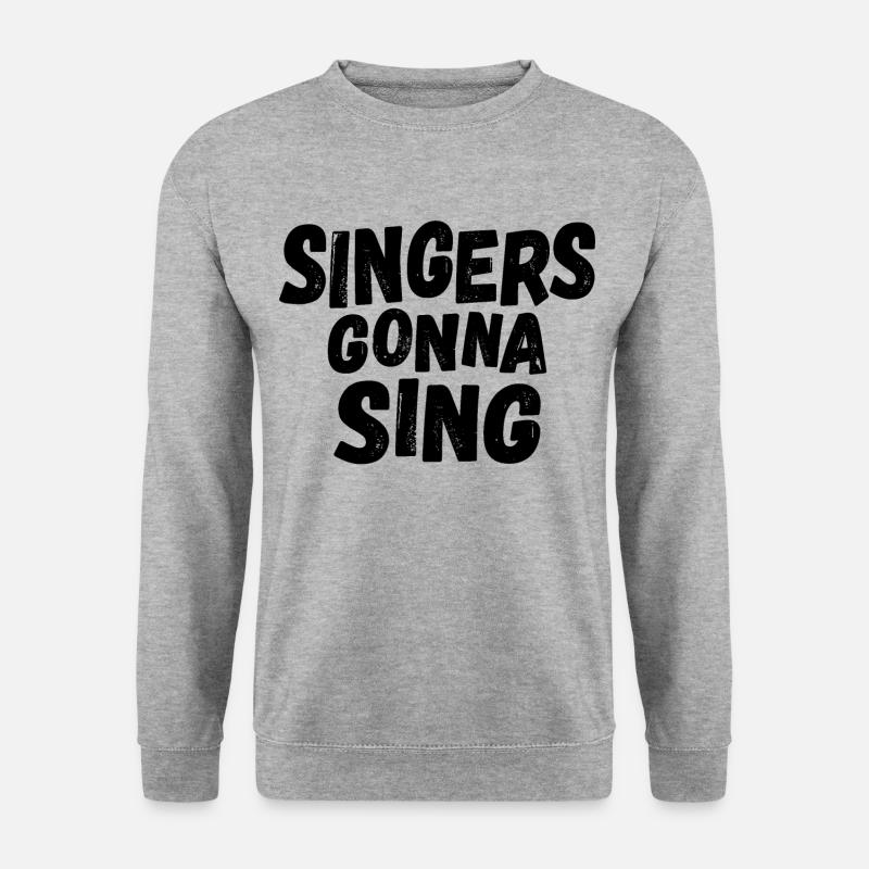 Singers gonna sing - Unisex Pullover - Weißgrau meliert