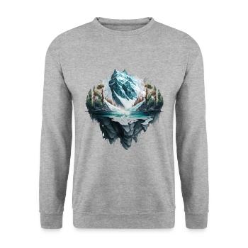 Logo de la nature - Sweat-shirt Unisexe - gris chiné - Devant - Alina (178cm) & Michal (187cm)