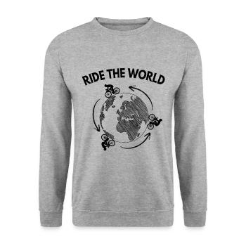 Cycling shirt cycling road bike jersey gift - Unisex Sweatshirt - salt & pepper - Front - Alina (178cm) & Michal (187cm)