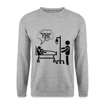 Cycling shirt cycling road bike jersey gift - Unisex Sweatshirt - salt & pepper - Front - Alina (178cm) & Michal (187cm)