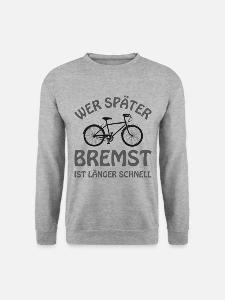 Fahrrad – Shirt Radsport Drahtesel Geschenk - Unisex Pullover - Weißgrau meliert