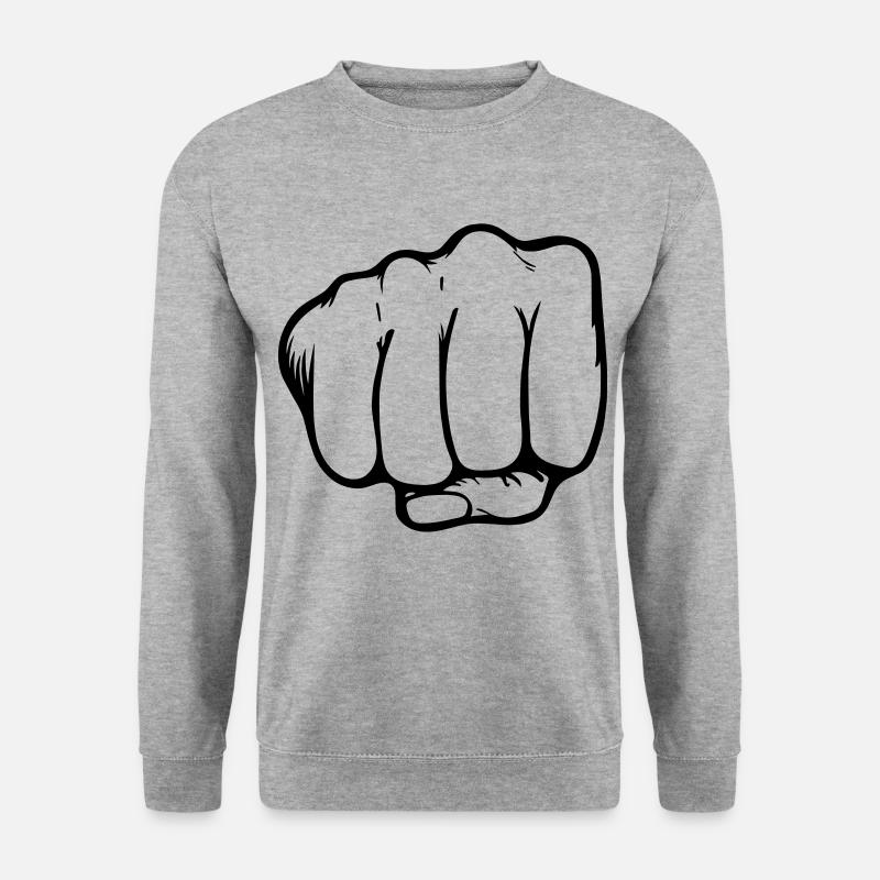 Bruder zuerst - Unisex Pullover - Weißgrau meliert