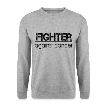Fight cancer! - Unisex Sweatshirt - salt & pepper - Front - Alina (178cm) & Michal (187cm)
