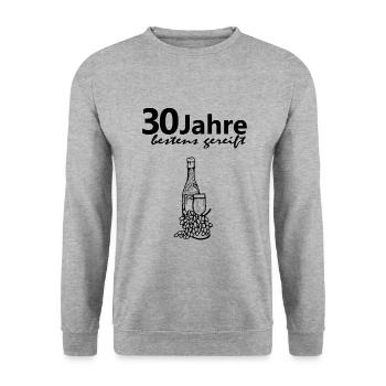 30 years best maturation! - Unisex Sweatshirt - salt & pepper - Front - Alina (178cm) & Michal (187cm)