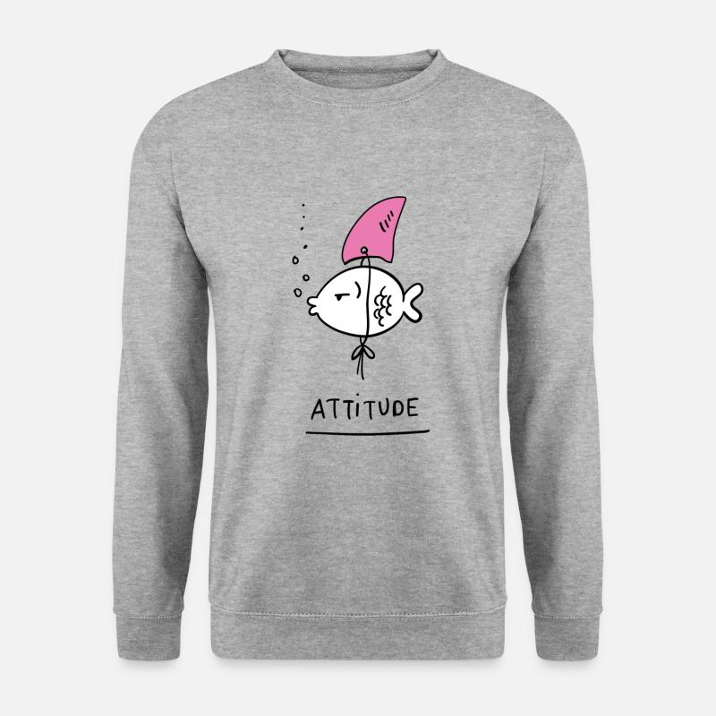 Attitude Fish - Unisex Sweatshirt - salt & pepper