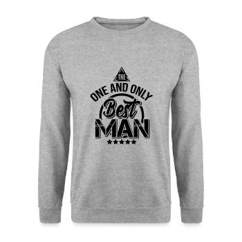 Le meilleur homme! - Sweat-shirt Unisexe - gris chiné - Devant - Alina (178cm) & Michal (187cm)