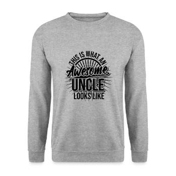 Best uncle - Unisex Sweatshirt - salt & pepper - Front - Alina (178cm) & Michal (187cm)