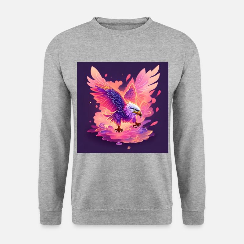 Fantasy Eagle -1 - Sweat-shirt Unisexe - gris chiné