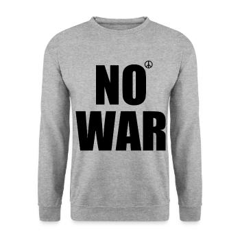No war - Unisex Sweatshirt - salt & pepper - Front - Alina (178cm) & Michal (187cm)